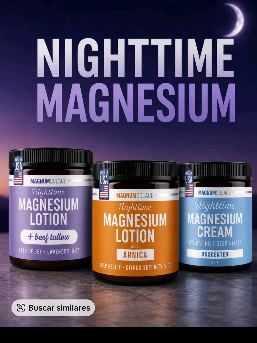 Nighttime Magnesium Lotion — Lavender / Arnica / Unscented